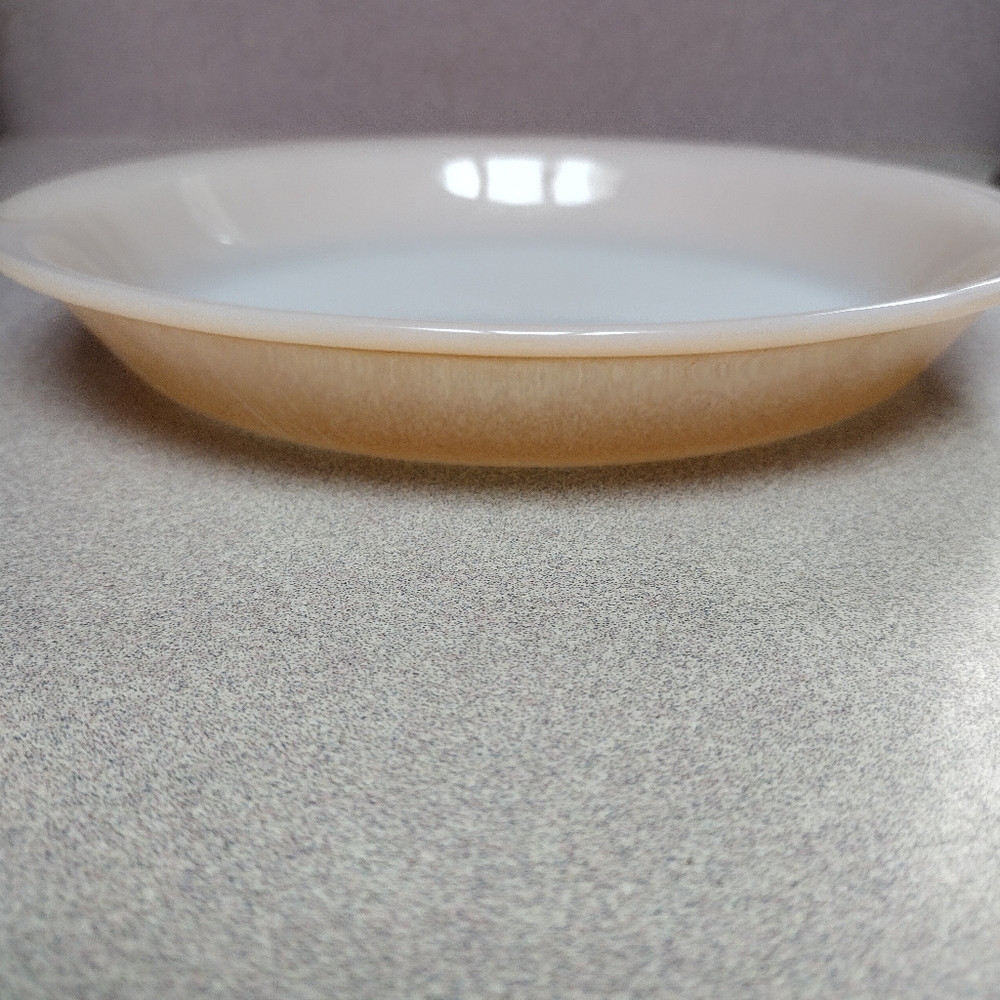 Vintage 60-60' MCM Fire King Peach Lustre 9 in Pie Plate #1 🍑 Mould #5